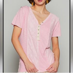 NWOT POL Lace Shirt.